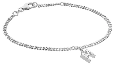 trendor 21590-M Mädchen-Armband mit Buchstabe M 925 Silber Rhodiniert 1