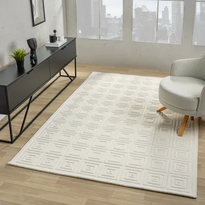 Produktbild von Moderner Kurzflor Teppich Wohnzimmer Schlafzimmer Skandinavisch In&Outdoor geeignet