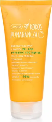 Zdjęcie produktu dla Ziaja Kokos Pomarańcza Energetyzujący i świeży żel pod prysznic i do kąpieli, 200 ml