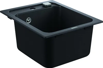 Produktbild von GROHE 31650AP0, Aufsatzwanne, Rechteckig, Quarzkomposit, Schwarz, 1 Becken, Rechteckig
