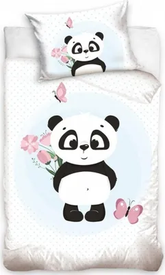 Image de Animal Pictures BABY Bettbezug, Panda - 100 x 135 cm - Baumwolle