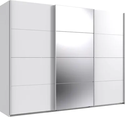 Produktbild von Schwebetürenschrank Norderstedt Kleiderschrank mit Spiegel Ausführung wählbar,weiß / Spiegel,270x64x210cm