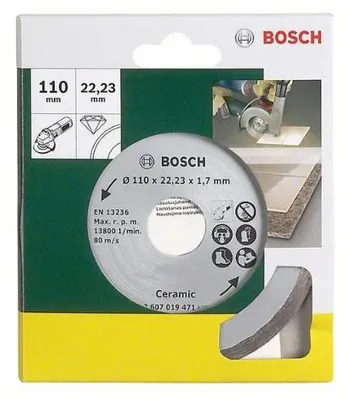 Produktbild von Diamanttrennscheibe für Fliesen, Durchmesser: 110 mm