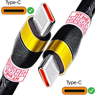 Produktbild von USB C 3.1 Typ-C Nylon Kabel 5A PD 100W Handy Laptop Schnellladekabel Datenkabel