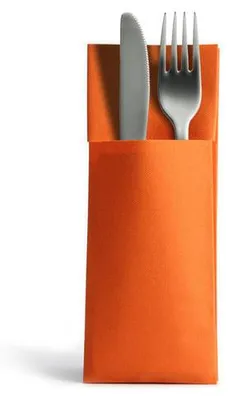 Produktbild von 1250 Airlaid Besteckservietten Bestecktaschen orange