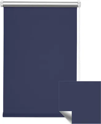 Produktbild von Klemmfix Tenebra Verdunkelungsrollo-Thermorollo 135x160cm dunkelblau