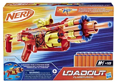 Produktbild von Hasbro Nerf Blaster FlareFusion rot mit 18 Darts für Kinder