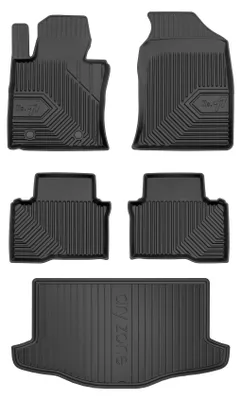 Produktbild von Gummimatten + Kofferraumwanne für SsangYong Tivoli 2015-2019 (SUV/Crossover, oberer Ladeboden) – Schwarz, passgenau – Wielganizator