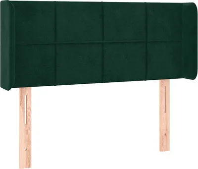 Produktbild von vidaXL Kopfteil mit Ohren Dunkelgrün 83x16x78/88 cm Samt