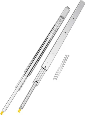 Zdjęcie produktu dla Prowadnice szuflad z podwójną blokadą 1422 mm - Wysokiej jakości prowadnice szuflad - Wytrzymałe prowadnice do szuflad