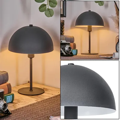 Produktbild von Motrone Tischlampe aus Metall in Anthrazit mit Schalter am Kabel