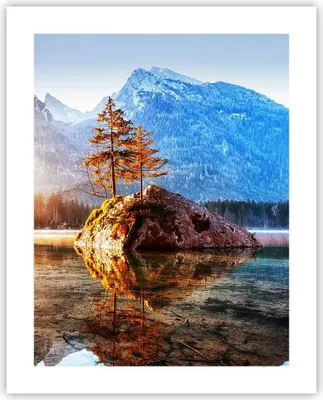 Produktbild von Poster - Poster ohne Rahmen - Morgendämmerung Berge See - 40x50 cm - Wand Bild - Wanddeko - Wandbilder - Kunstposter - Wandposter - Bilder - Kunstdruck - Wanddekoration - Wandbild - P2XPA40x50-4617