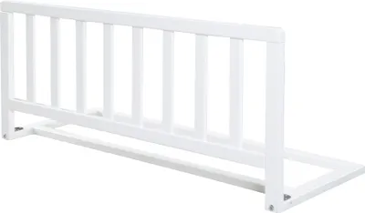 Obrázek produktu pro roba zábrana na postel 90 cm dlouhá, z masivního dřeva, bezpečná ochrana proti pádu pro děti od 18 měsíců, výška 38 cm, skládací s extra bezpečnostní pojistkou, bílá barva