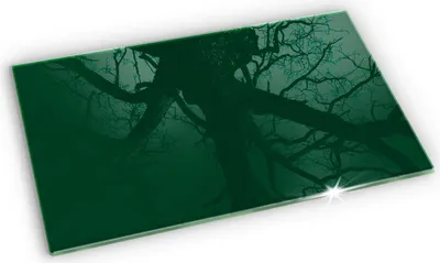 Produktbild von Glas Grabkerzen Untersetzer Motiv Gummifüße - 52x30 cm - Grüne Farbe