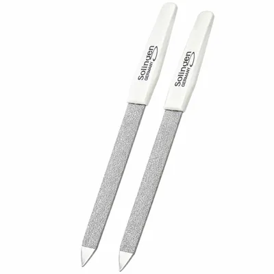Produktbild von SMI Saphir-Nagelfeile 2 tlg Solingen Saphirnagelfeile Hohlfeile gewölbt/gebogen Fein und Grob Nagelfeilen