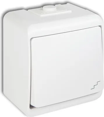 Image de Interrupteur unipolaire hermétique pour montage en saillie Junior IP54 KARLIK Blanc