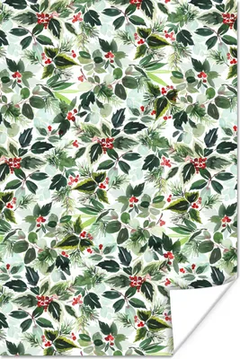 Produktbild von MuchoWow® Poster Weihnachten - Aquarell - Mistelzweig 120x180 cm - Kunstposter