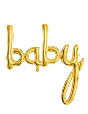 Produktbild von Folienballon Baby / Babyparty 73.5cm, gold