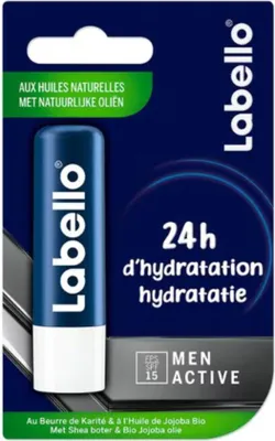 Produktbild von Labello Lippenbalsam Blister Active für Männer SPF15 4,8 gr