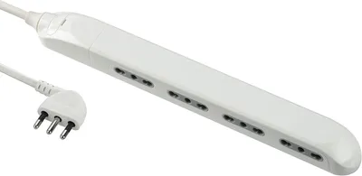 Immagine prodotto di Electraline 61910, ciabatta multipresa ultrasottile - 4 prese, 10/16 A - Spina a 90°, 16 A - Cavo da 1,5 m - Bianco