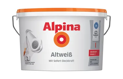 Produktbild von Alpina Wandfarbe Altweiß 5 Liter matt