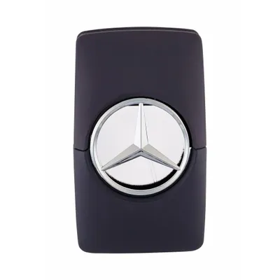 A product shot of a Mercedes-Benz Man Eau de Toilette spray bottle.