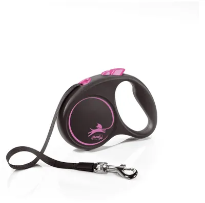 Zdjęcie produktu dla flexi BLACK DESIGN Gurt 5 m pink