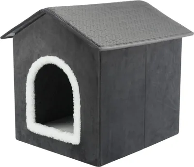 Produktbild von TRIXIE Höhle Livia - dunkelgrau/weiß - 38 × 41 × 44 cm