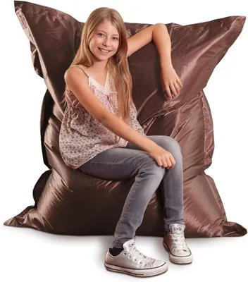 Productafbeelding van Smoothy® Junior zitkussen, metallic bronsbruin, 140x110 cm | Comfortabel zitkussen voor kinderen en jongeren | Wasbare hoes, nylon