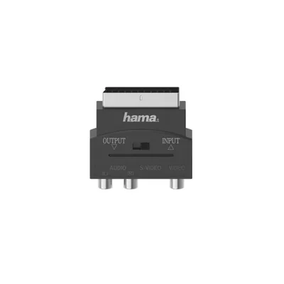 Obrázok produktu pre HAMA S-VHS adaptér, 3x RCA (1xVideo+2xAudio) - Scart, čierny