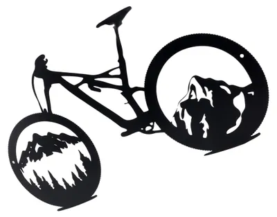 Produktbild von Wanddekoration, Motiv: Mountainbike, Metall, bruchsicher
