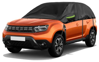 Zdjęcie produktu dla Półgaraż dla samochodu Dacia Duster (2010-2023), czarny, miękka obudowa z zaczepami