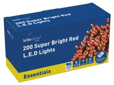 LED-Lichterkette, 200 Stück, blau und rot