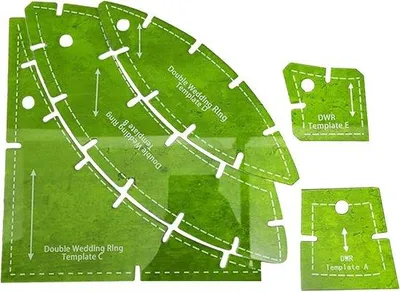 Produktbild von Quiltsjablonen Set - 5 hochwertige Acrylschablonen - 19,5 x 10 cm