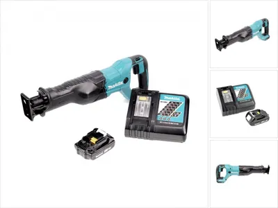 Produktbild von Makita DJR 186 18 V Li-ion Akku Recipro Säbelsäge mit 1,5 Ah Akku und DC 18 RC Ladegerät