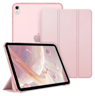 Produktbild von Fintie Hülle für iPad 11. Generation 2025 11 Zoll (A16), iPad 10. Generation 10.9 Zoll 2022 - Ultradünn Schutzhülle mit transparenter Rückseite Abdeckung Case Cover, Auto Schlaf/Wach, Roségold