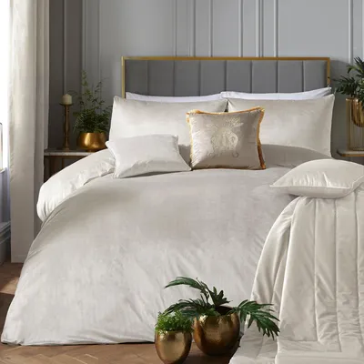 Samt-Bettwäsche-Set Super Kingsize 260x220 cm, 2 Kissenbezüge