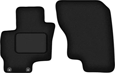 Produktbild von Velours-Fußmatten Vorne passend für Mitsubishi Outlander III PHEV (SUV, Bj. 2012-) –  schwarz, passgenau, mit Befestigungen set 2 Stk. - STANDARD