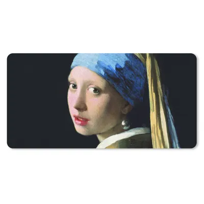 Produktbild von MuchoWow® Mauspad Mousepad Das Mädchen mit dem Perlenohrring - Johannes Vermeer 60x30 cm - Mousepads - Maus Mat - Pad - Mausunterlage - Nachhaltig
