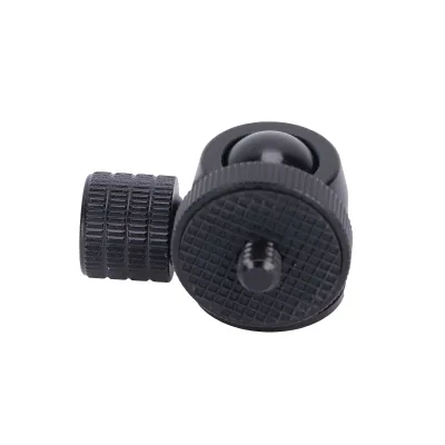 Imagen del producto de Minijusto para rótula, rótula para trípode pequeña, minijusto para rótula giratoria de 360 grados, rótula con adaptador de zapata fría, rótula pequeña para trípode de cámara, minijusto para rótula con zapata fría