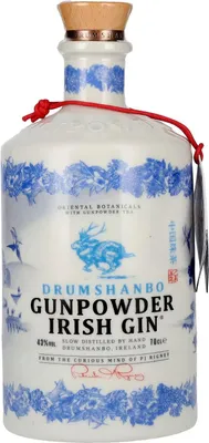 Produktbild von Drumshanbo Gunpowder Keramik Flasche Gin 700ml 43% Vol.