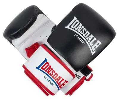 Produktbild von Boxhandschuhe aus Leder MADDOCK Black/White/Red S Lonsdale