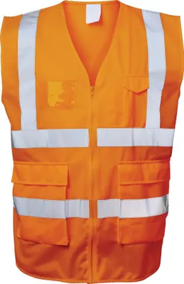 Produktbild von Warnweste EWALD Gr.XXXL orange EN ISO 20471 Kl.EN ISO 13688 SAFESTYLE