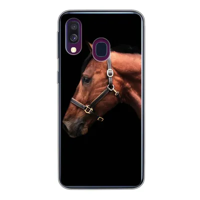 Produktbild von MuchoWow® Handyhülle Schutzhülle Hülle für Samsung Galaxy A40 Pferd - Leicht - Halfter Silikon Softcase Handy Hülle - Handy-Tasche