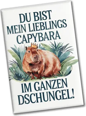 Produktbild von Lieblings Capybara Souvenir Souvenir Magnet - Capybara mit Krone