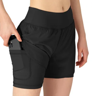 Produktbild von Sportshorts 2-in-1 – Kurze Sportshorts – Laufshorts – Trainingsshorts – Schnell trocknend – Mit Tasche – Leicht