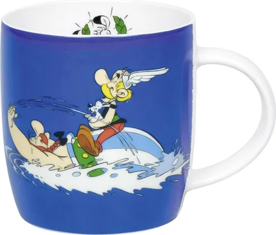 Produktbild von KÖNITZ Becher Asterix Schwimmen - Nager - 400 ml / Asterix & Obelix Motivtasse
