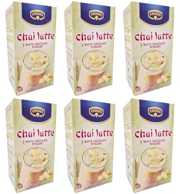 Produktbild von 6x Krüger Chai Latte White Chocolate-Pistachio 250g