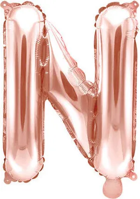 Produktbild von Folienballon Buchstabe "N", 35cm, Roségold 1 Stk.