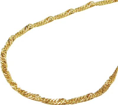 Produktbild von 1,4mm Singapurkette Collier Halskette 375 Gold Gelbgold 45cm Damen Goldkette